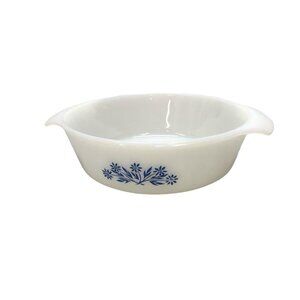 Anchor Hocking Fire King Mik Casserole Baking Dish 1 quart Blue Cornflower #463